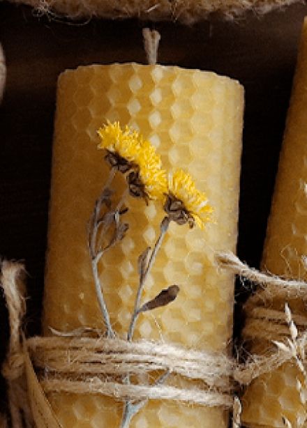 Декупаж свечей из воска. Мастер-класс