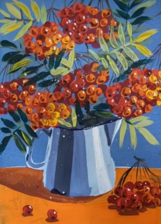 Букет рябины. Мастер-класс